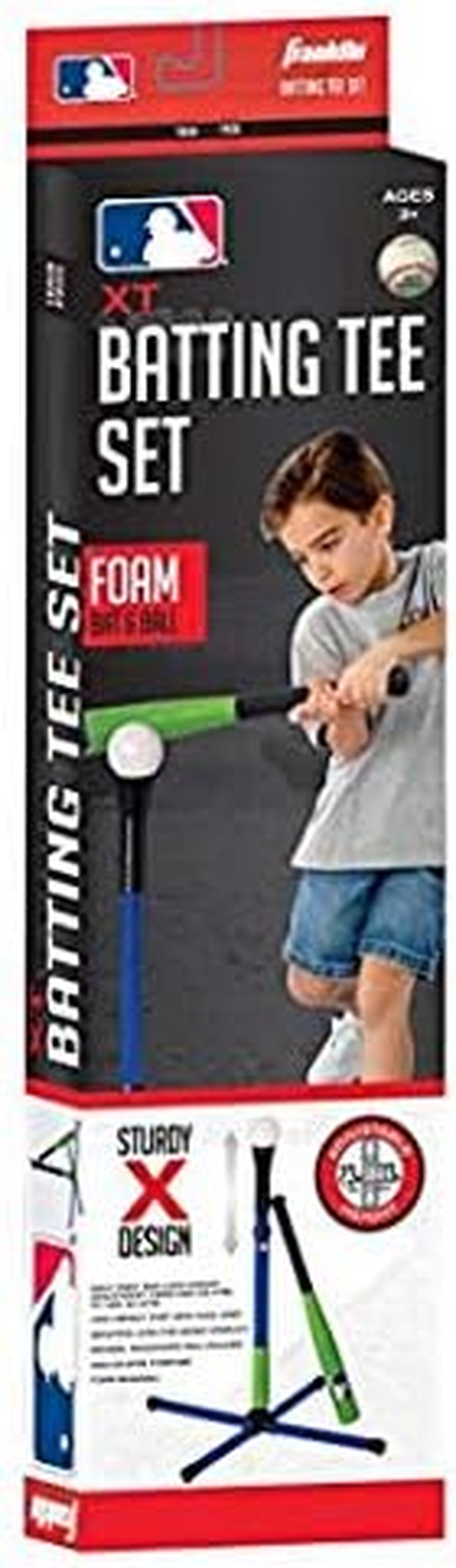 Franklin Sports MLB 30" Pro Style Plastic Bat & Ball - Assorted Colors image number 1
