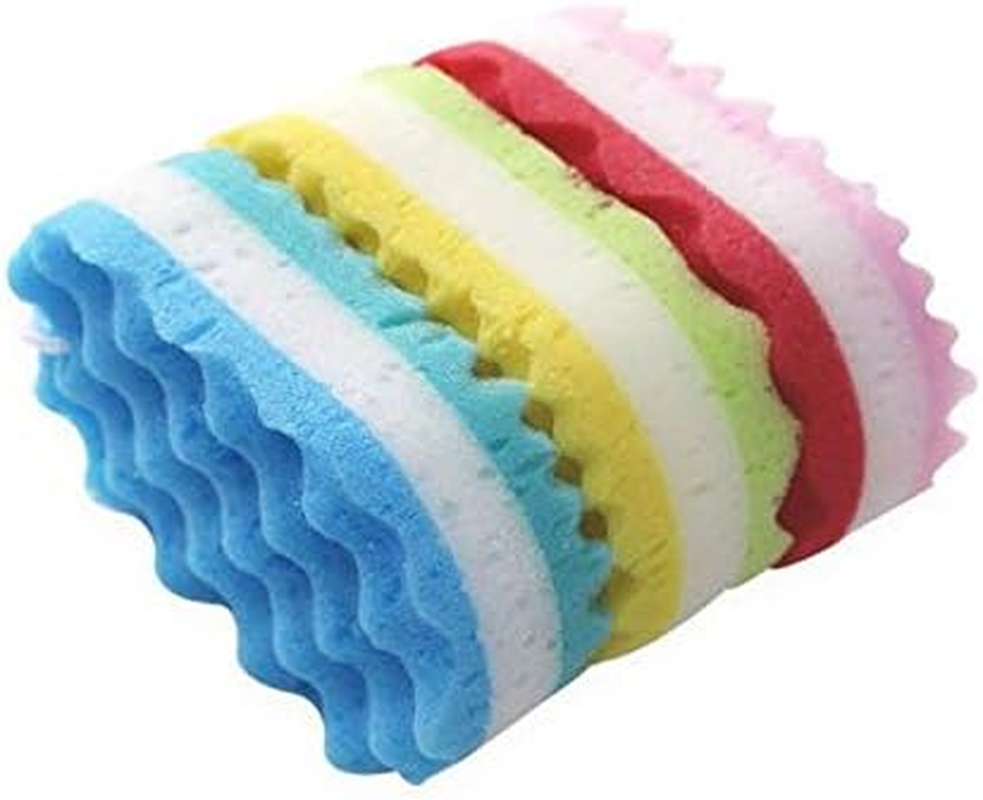 WOIWO 3 Pieces 100% Fiber Sponge Bath Sponge Body Scrubber, Super Size, Delicate, Soft and Rich Foam, Can Be Reused to Remove Dirt and Excess Grease from Cosmetics image number 4