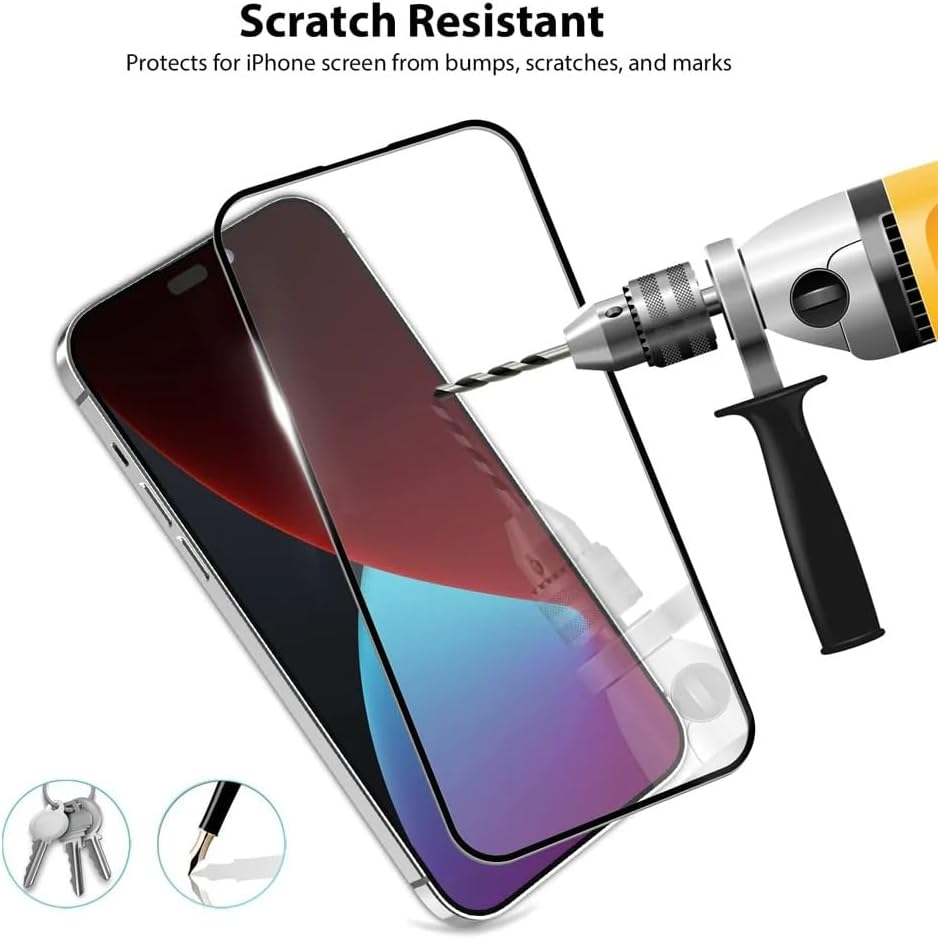 [2 Pack] Tempered Glass Screen Protector for Iphone 14 14Plus 14Pro 14Promax with Installation Alignment Frame (2Pack for Iphone 14) image number 5