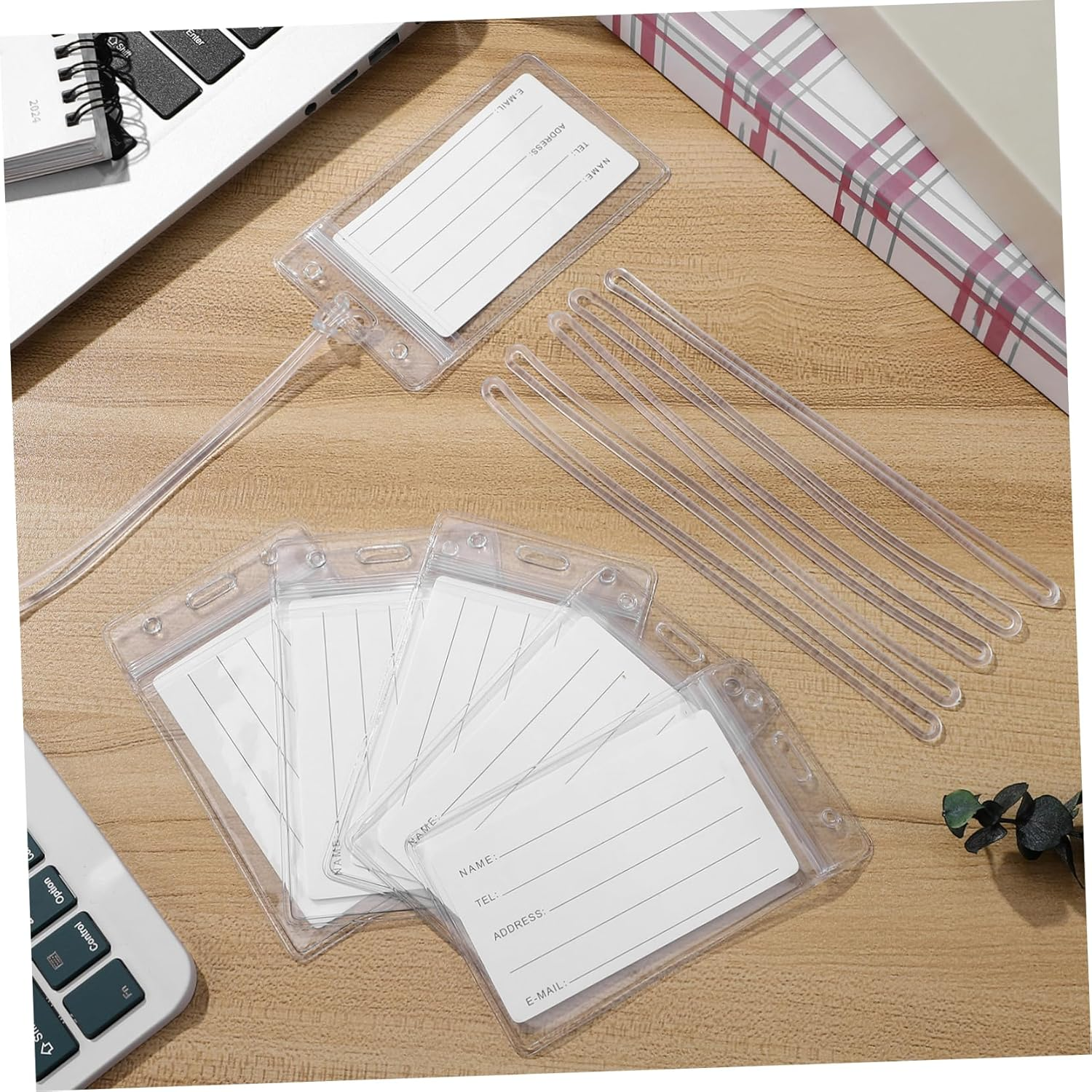 CONGARTENO Luggage Tag Holder Window Badge Sleeve and Loop for Easy Identification