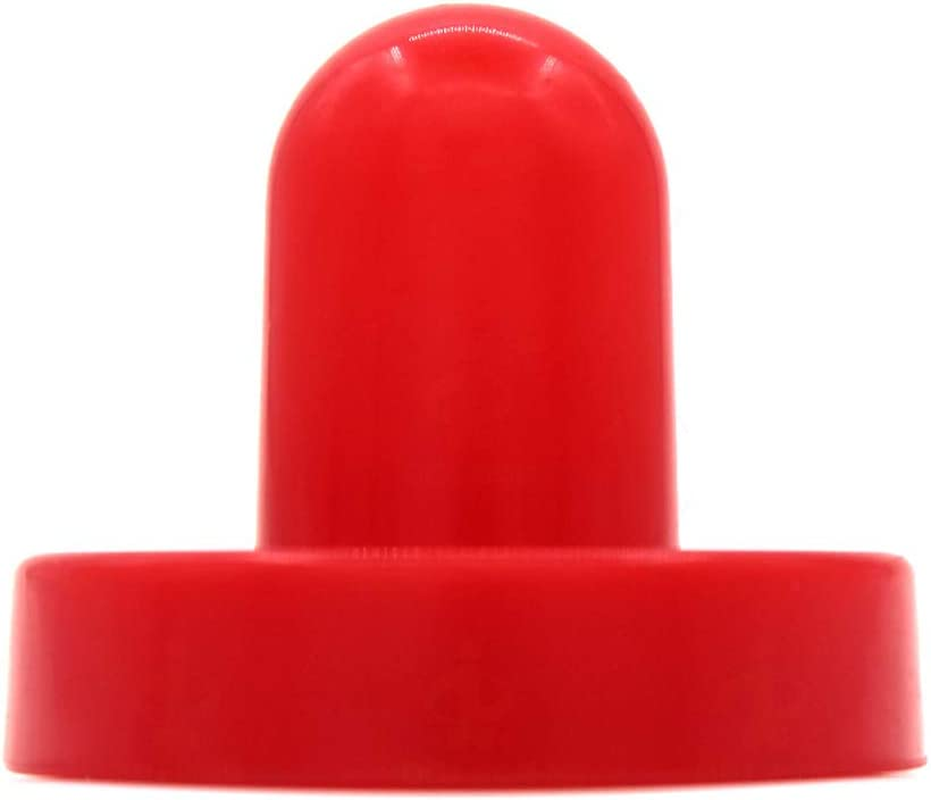 1 Set Mini Air Hockey Pushers and Air Hockey Pucks Great Goal Handles Pushers Goal Handles Paddles Replacement Accessories for Game Tables 60 MM, Red(2 Strikers, 4 Pucks) image number 1