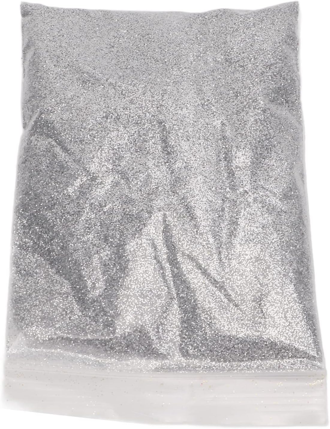 POENVFPO Craft Glitter Gorgeous Appearance 50G Extra Fine Glitter Shiny Sparkles Nail Card Face Makeup (Silver) image number 3