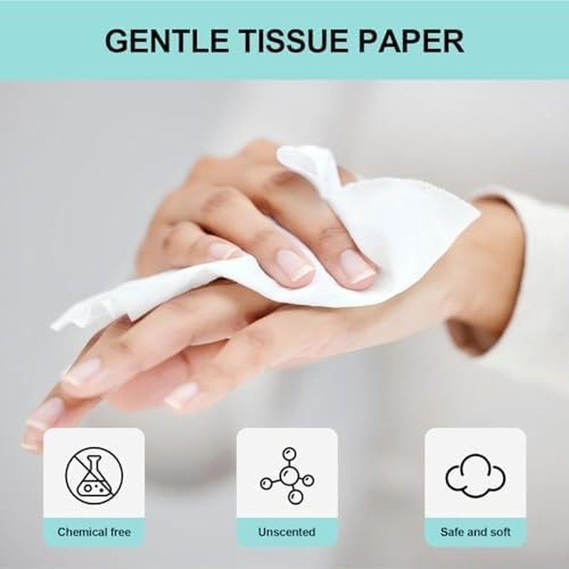 24 Packs 1920 Sheets Soft Facial Tissues - 4 Ply 80 Sheets per Pack Unscented Disposable Household Facial Tissues Fit for Home,Office,School,Car,Handbag Use image number 1