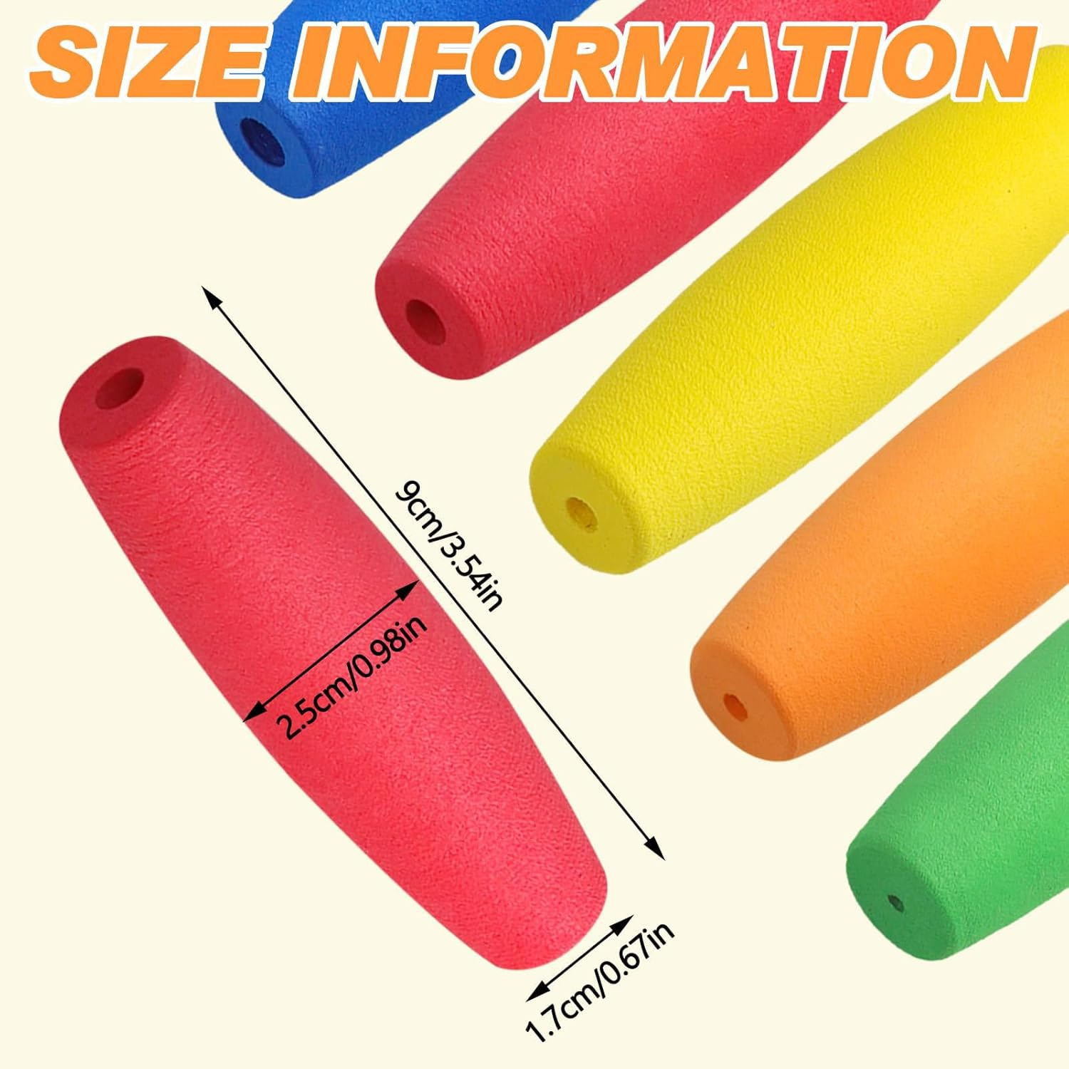 10PCS Crochet Hook Grips Set, Ergonomic Soft EVA Handle Attachment for 2Mm to 10Mm Hooks, Comfortable & Removable Crochet Accessories for Crafting Enthusiasts image number 1