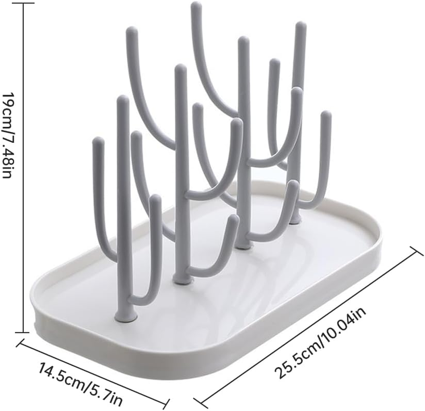 Baby Bottle Drying Rack with Base,Creative Tree Branch Baby Bottle Bottle Accessories,Dryer Holder for Bottles Teats Cups image number 3