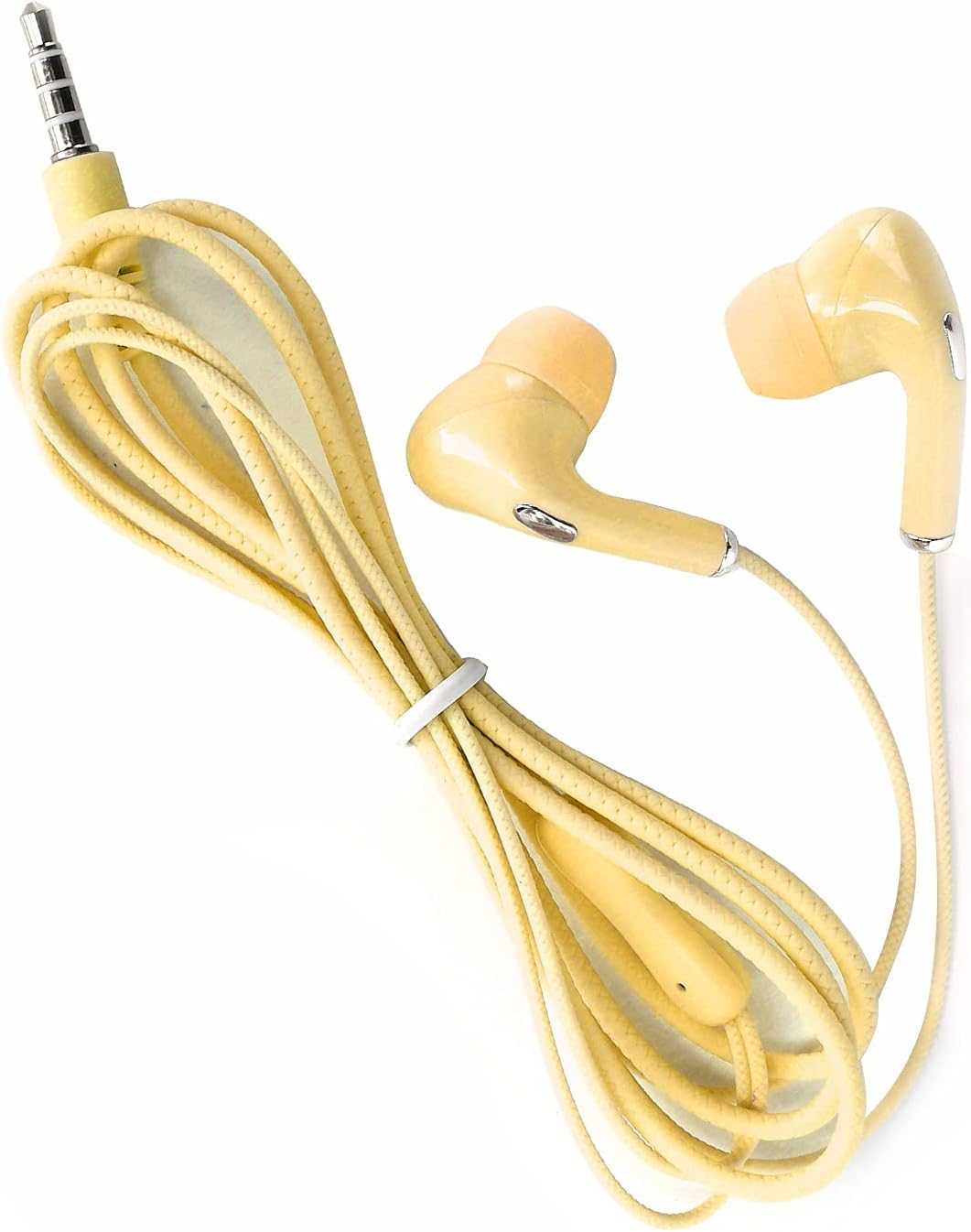 Universal Wired Sport Earphone Running Earphone Wired Sport Earphone 3.5Mm Jack Hifi Music Bass Earbud Headphone with Microphone Noise-Resistant (Yellow)
