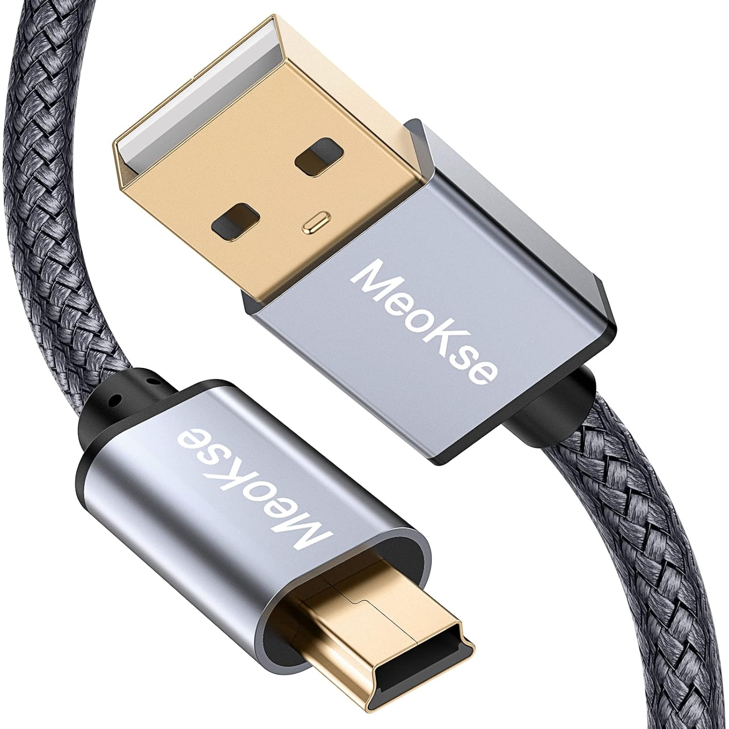 Meokse Mini USB Cable 20FT/6M Portable USB 2.0 Type a to Mini B High Speed Data Charging Cable Compatible with Hero HD, Cell Phones, MP3 Players, Dash Cams, Digital Cameras, Dash Cams - 25Ft/8M image number 2