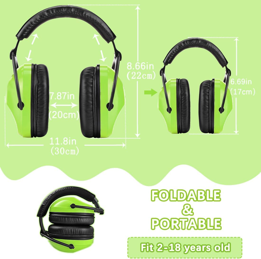 ZOHAN Kids Ear Protection 2 Pack,Kids Noise Canceling Headphone for Concerts, Monster Truck, Fireworks