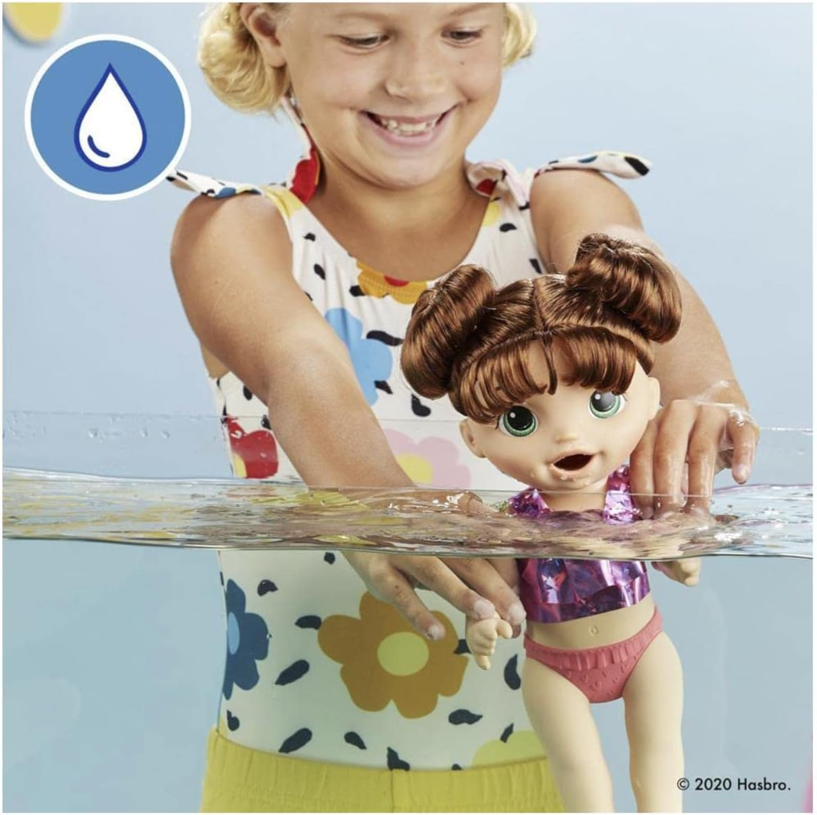 Baby Alive Sunshine Snacks Doll, Eats and Poops - Brown Hair - Summer-Themed Waterplay Baby Doll, Ice Pop Mold - Nuturing Dolls and Toys for Kids - F1681 - Ages 3+ image number 5
