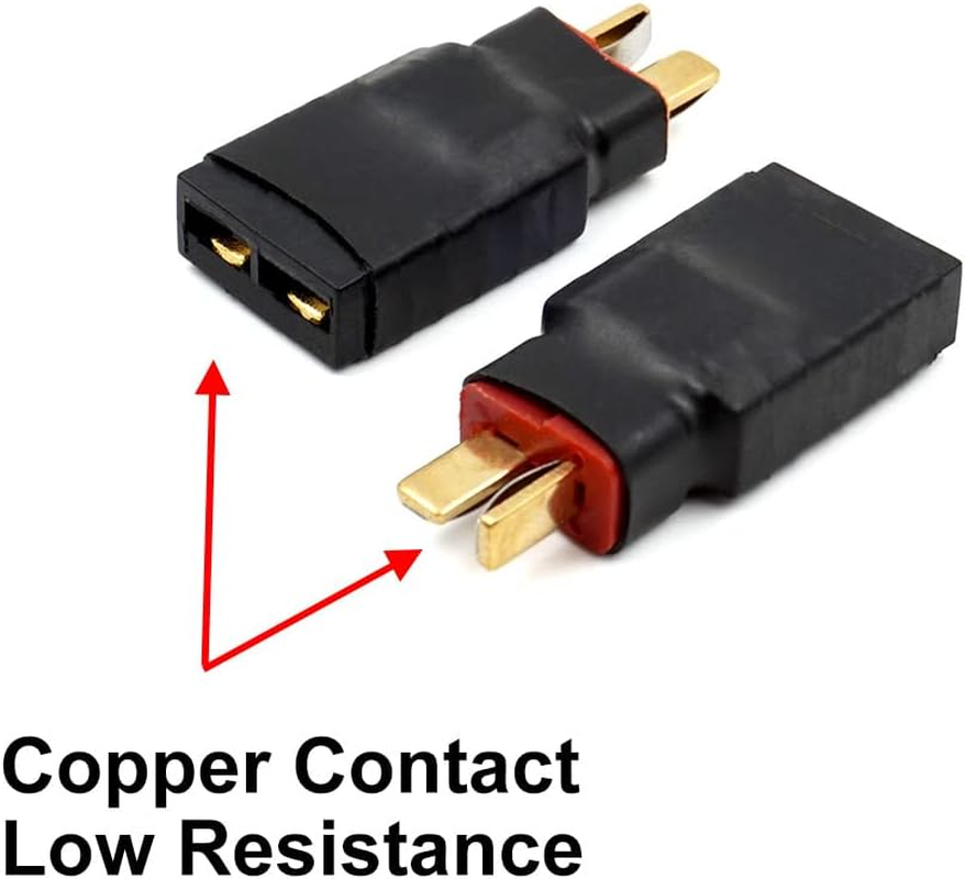 4 PCS Male and Female Deans T Plug to Connector Adapter Compatible with TRX Wireless Converter for RC Battery Charger Slash image number 1