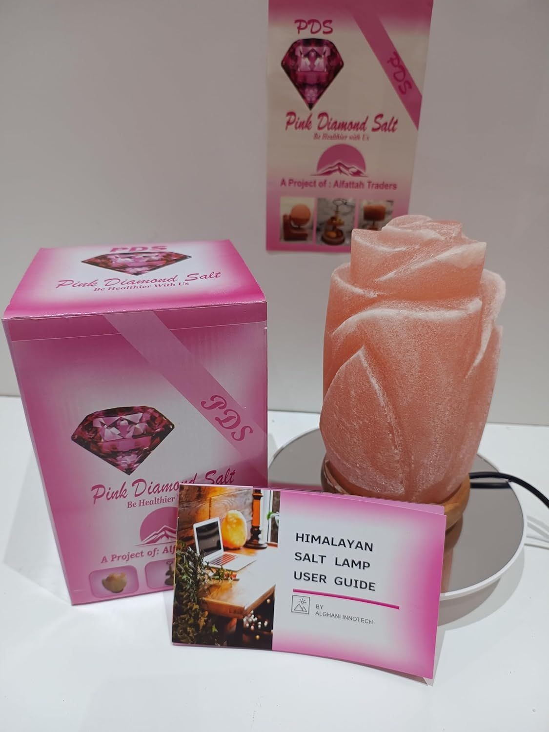 Advanced Design Himalayan Lotus Salt Lamp 100% Authentic, Handcrafted from the Foothills of the Himalayas Beautifully Hand Craft Complete Electric Fitting &ndash; Quality Guaranteed image number 5