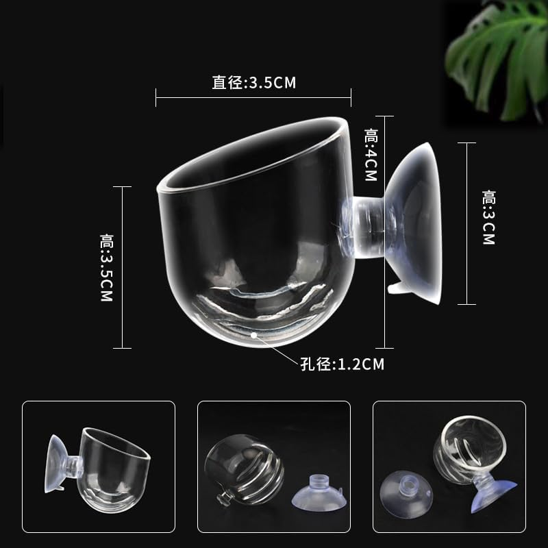 8 Pcs Plant Pot Aquarium Decor, Aquatic Cup, Magnifying Glass Shelf, Crystal Planter Holder image number 1