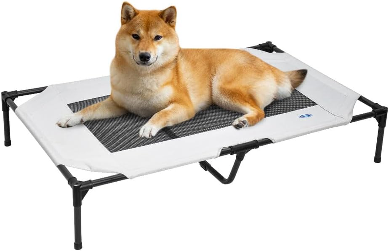 Melpet Raised Dog Bed Large Elevated Pet Bed Scratch and Moisture Resistant Breathable Kennel with Non-Slip Feet Indoor Outdoor for All Seasons Max Load 100Kg image number 6