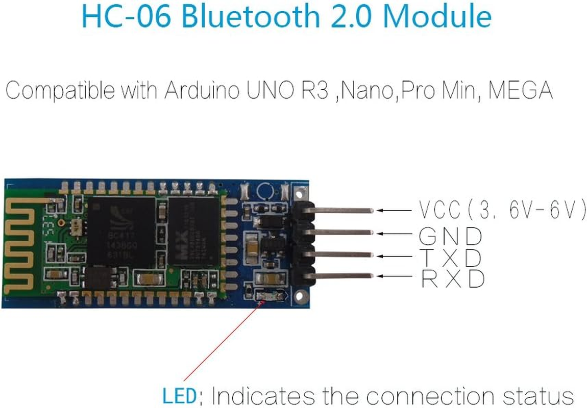 DSD TECH HC-06 Bluetooth 2.0 SPP Wireless BT Module for UNO R3 Nano (Basic Version) image number 1