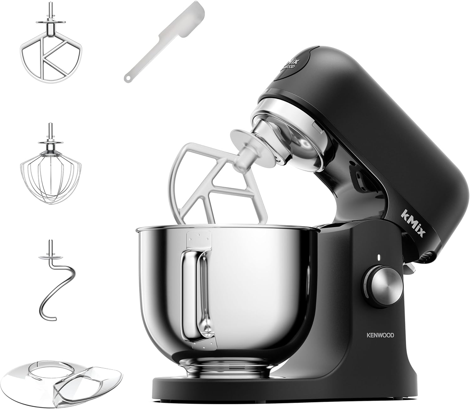 Kenwood Kmix Calm Cream KMX751ACR, Stand Mixer with 5L Stainless Steel Bowl, Safe-Use Safety System, Metal Casing, Incl. 3-Piece Patisserie Set and Splash Guard, 1000W, Cream