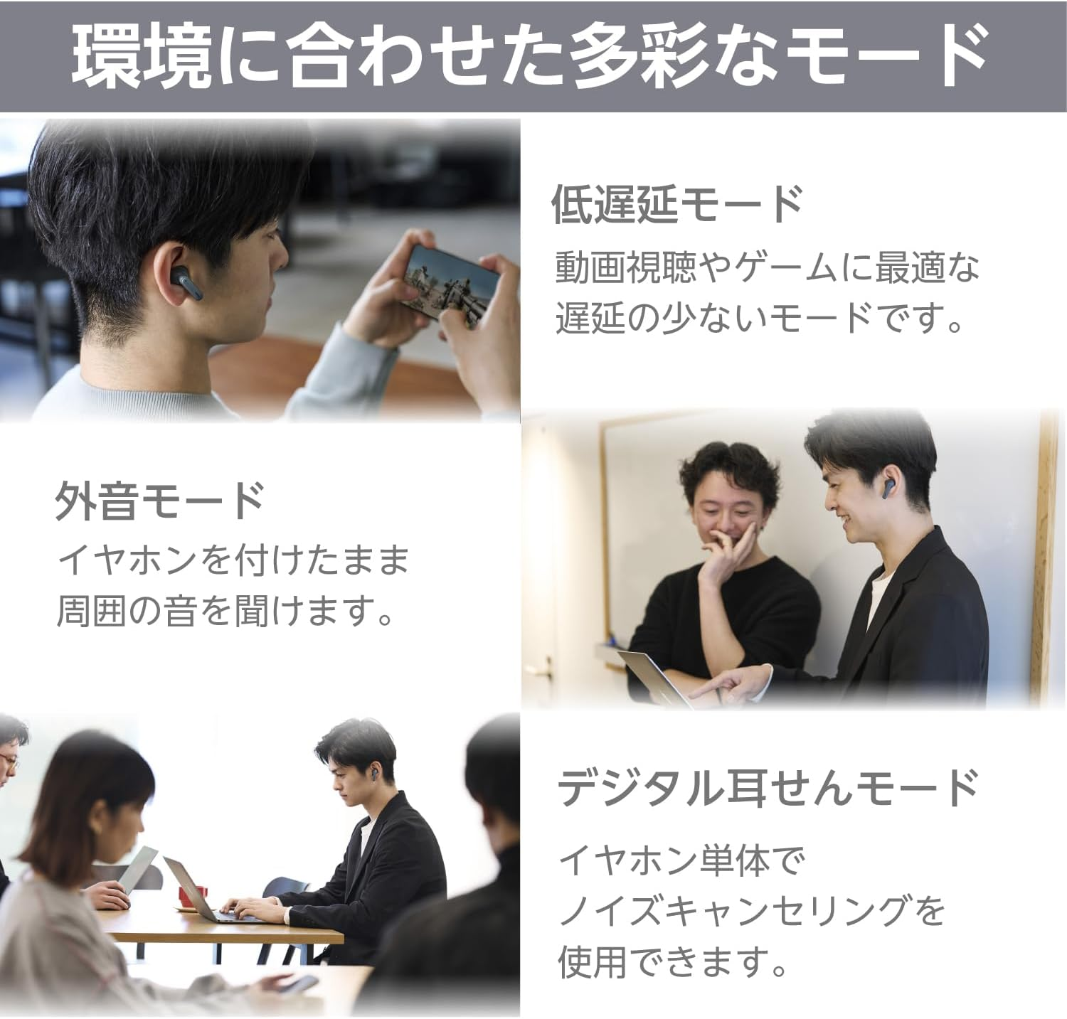 Elecom LBT-TWS18BK Bluetooth Wireless Earphones, Noise Cancelling, High Resolution Compatible, IPX4 Waterproof, Earplugs, Low Latency, External Sound Capture, Touch Operation, Hands-Free Calling, Auto - Blue Black image number 3