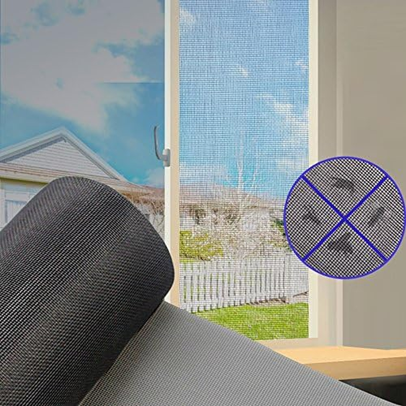 OZSTOCK&reg; 100FT / 30M Roll Insect Flywire Window Fly Screen Net Mesh Flyscreen Black/Grey (Black) image number 3