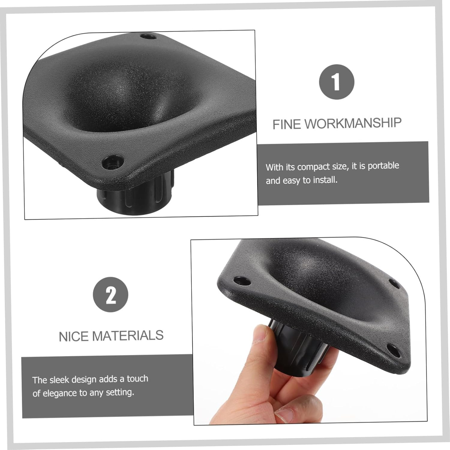 Parliky 120X120Mm Black Horn Tweeter Speaker Audio Loudspeaker for Stage Performance Outdoor Portable Horn Speaker with Screwed Mount Professional Performance Audio Accessory