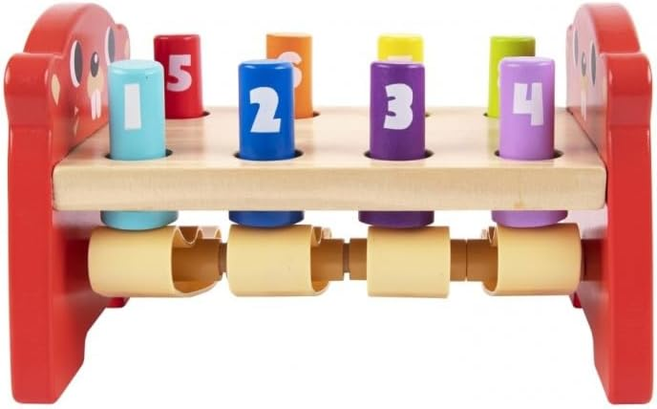 Tooky Toy Wooden Block Number Whack-A-Mole Game: Fun Number Whack-A-Mole Game for Kids image number 2