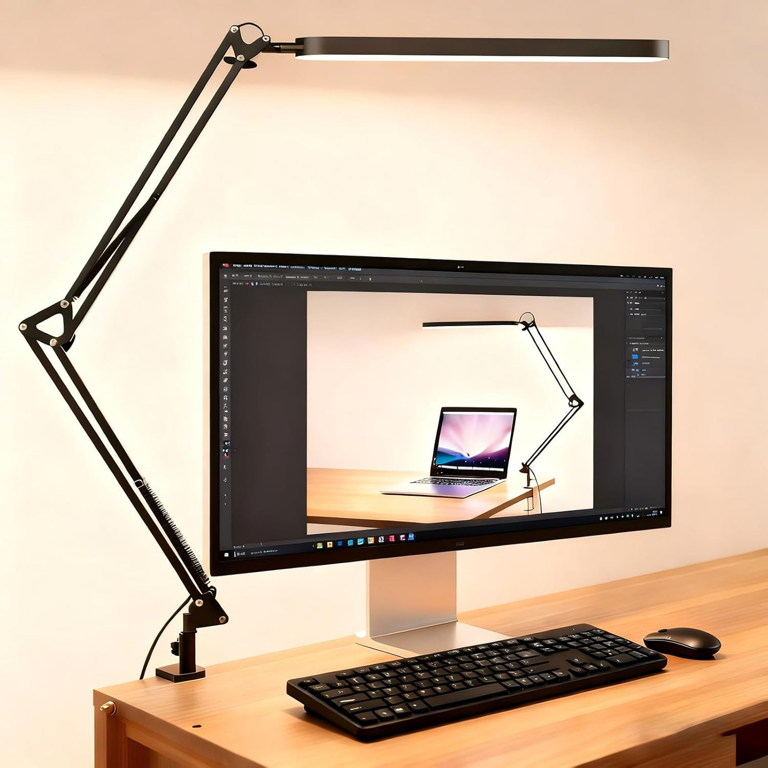 LED Clamp Lights, 40 Cm Clamp Lamp, 20 Leds Reading Lamp, Bed Clamp, Dimmable with 3 Brightness Levels, 360&deg; Flexible USB Reading Light, Children'S Bed Lamp, Clamp Lamp, Desk Lamp for Office, Home Use