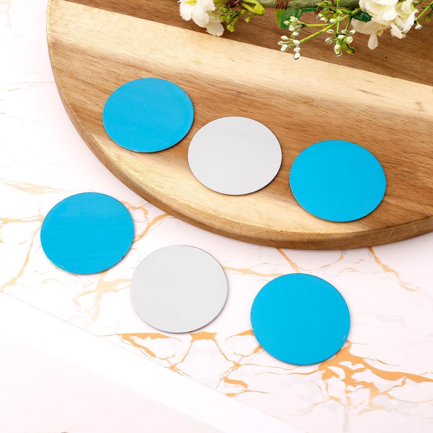 BOXOB 48Pcs under Cabinet Lights Magnetic Sticky, Metal Replacement Strips Pads with Self Adhesive Backing Practical Stickers Kitchen Accessories for Magnet LED & Counter Lights image number 1