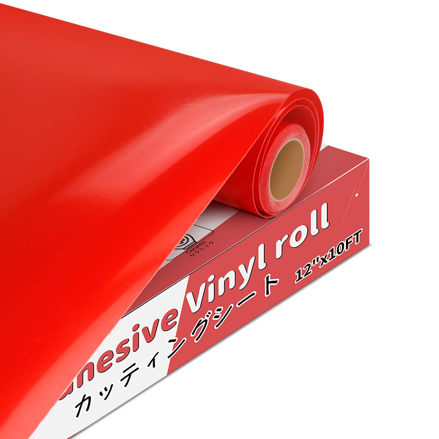 YRYM HT Black Permanent Vinyl &ndash; Adhesive Vinyl Rolls &ndash; 12&rdquo;X10Ft Black Vinyl Glossy for Cricut & Silhouette Cameo, Craft and Decals Cutters