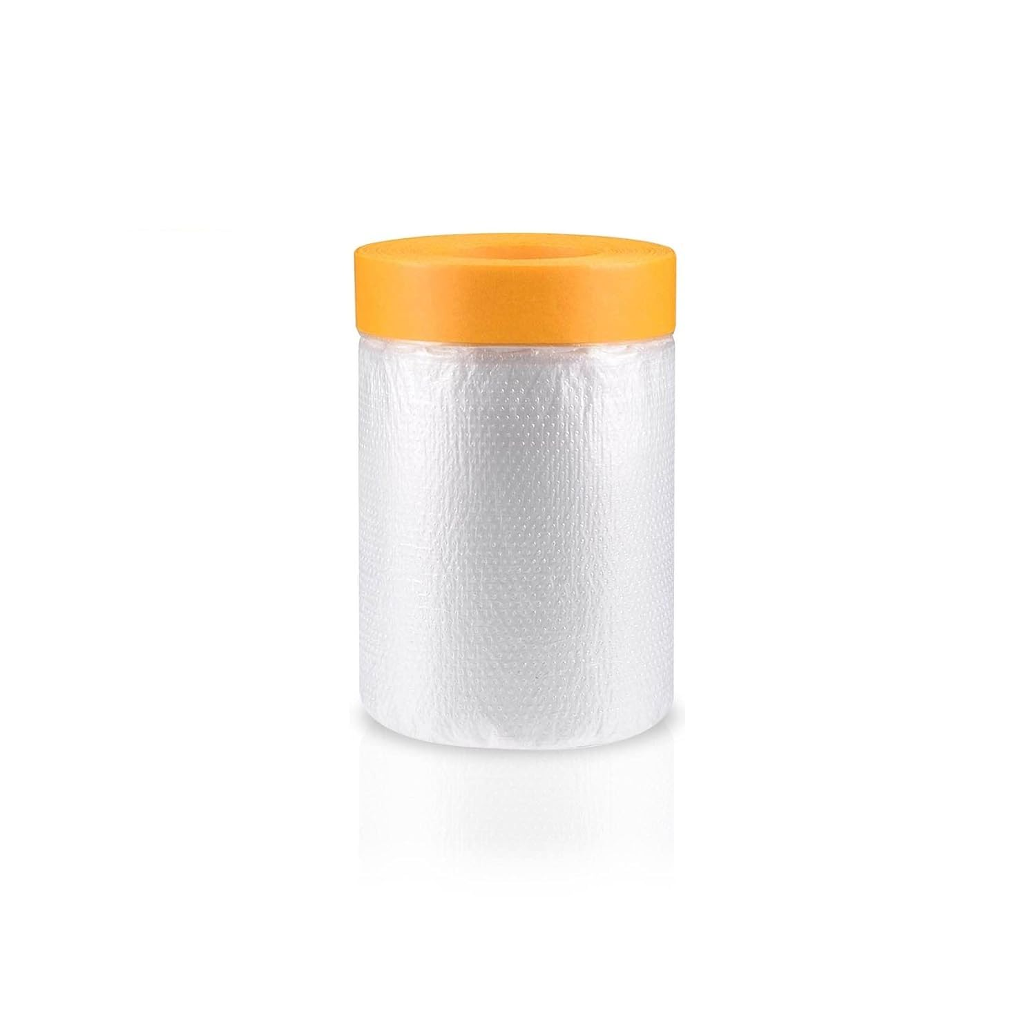 WADY 1Roll Masking Plastic with Tape,Plastic Sheeting, Taped Masking Film, Masking Film Roll Dust Sheets Adhesive Dust Sheet Roll (1) image number 1