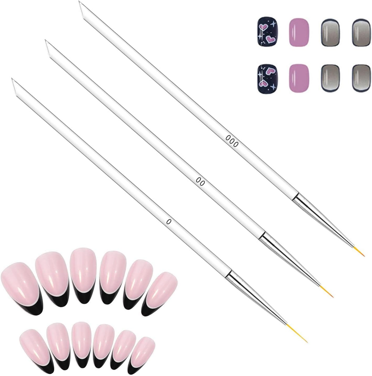Nail Liner Brush, Acrylic Nail Brush, Liner Brushes, Nail Gel Painting Tools Fine Drawing Pens for Long Striping, Detail Pattern, Nail Supplies for Nail Techs Pochy image number 2