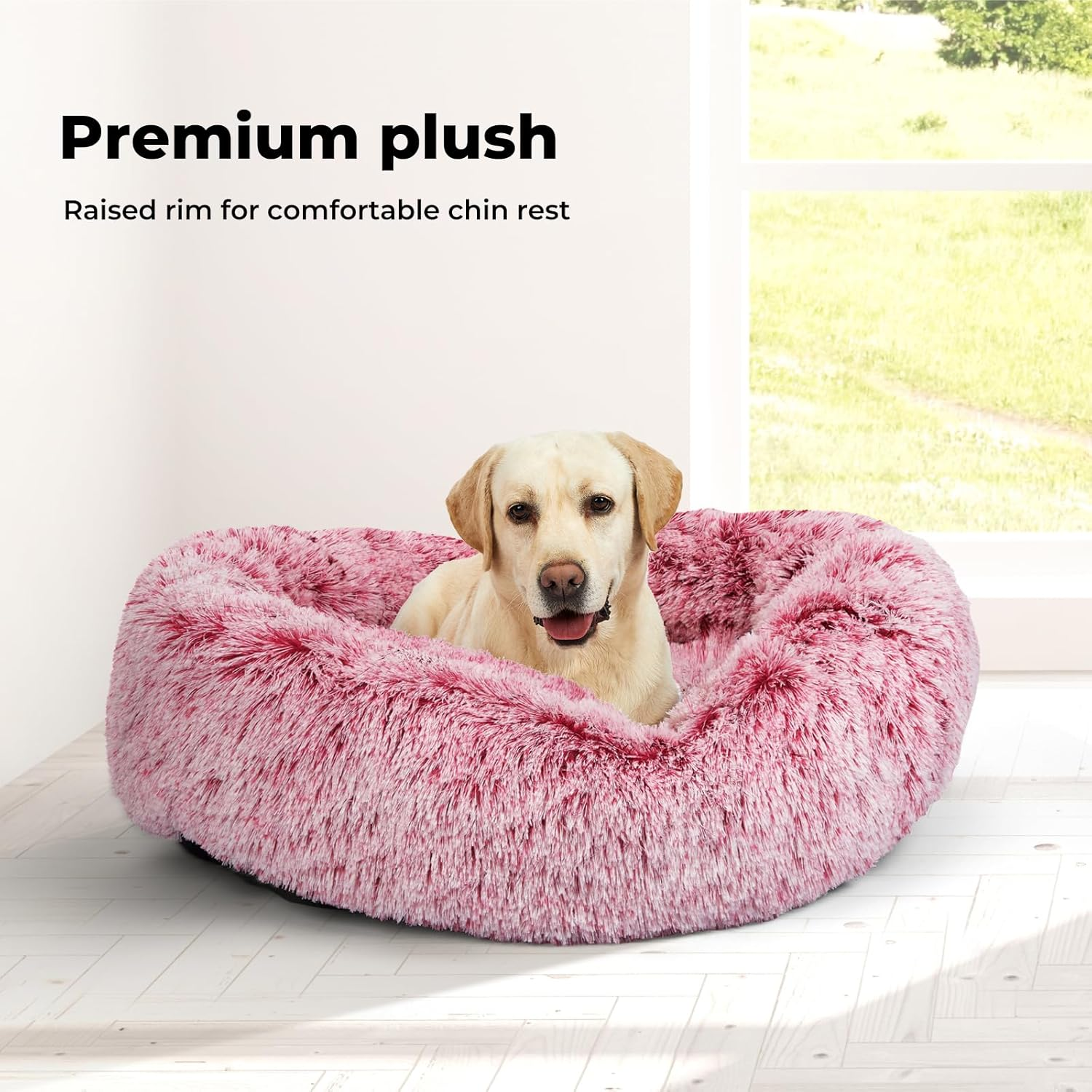Pawz Replaceable Cover for Dog Calming Bed Nest Mat Soft Plush Kennel Pink XL image number 6