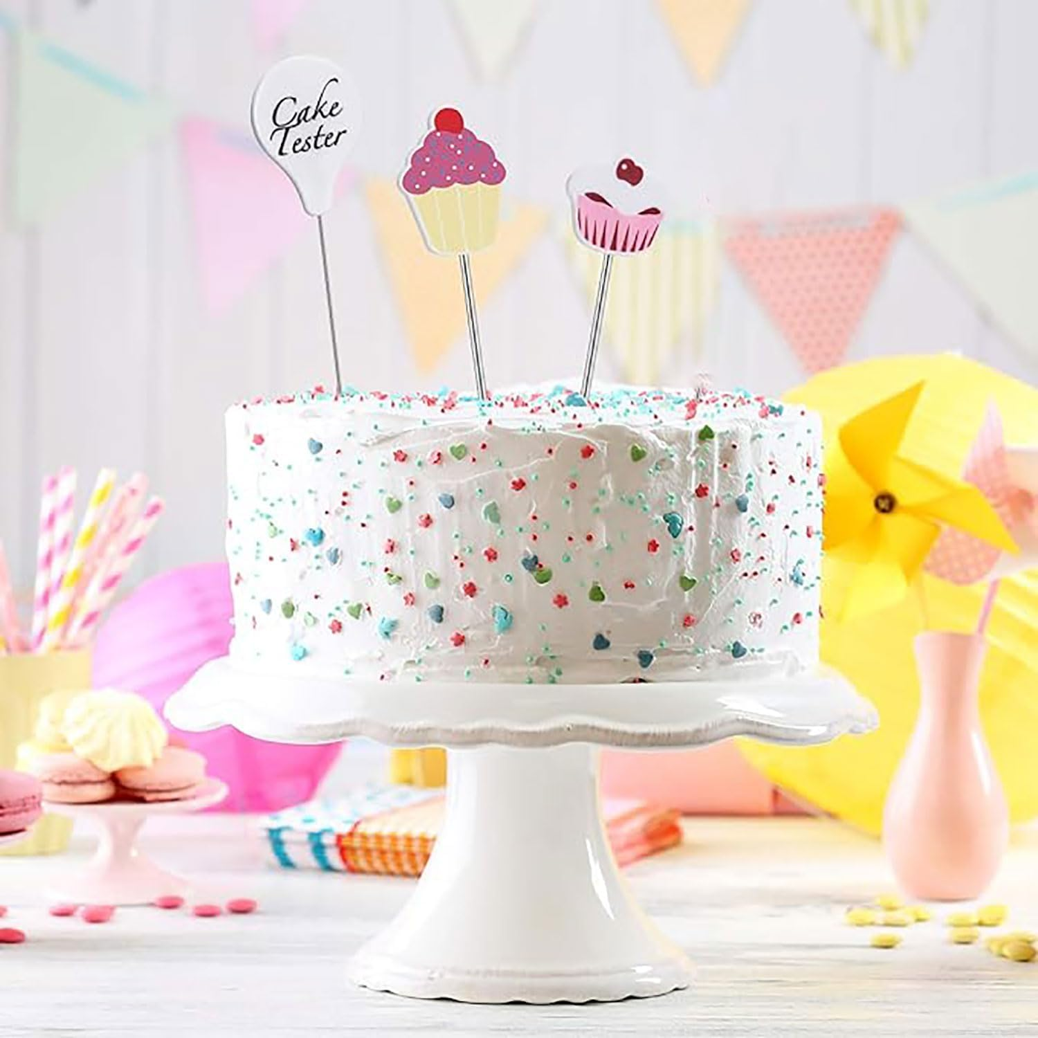 Yqkangzhu 3Pcs Cake Tester Needle, Cake Testing Probe, Reusable Cake Tester, Stainless Steel Cake Testing Needles, Practical Cake Tester Skewer Needles, Metal Cake Testing Stick Pin for Bakery Tools image number 4