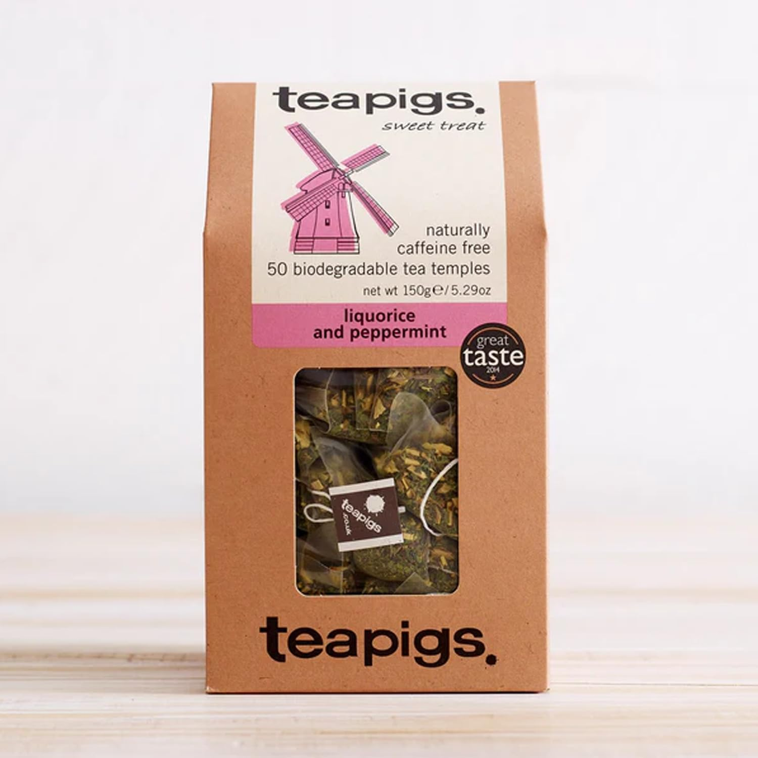 Teapigs Liquorice and Mint Tea 50 Biodegradable Tea Bags image number 3