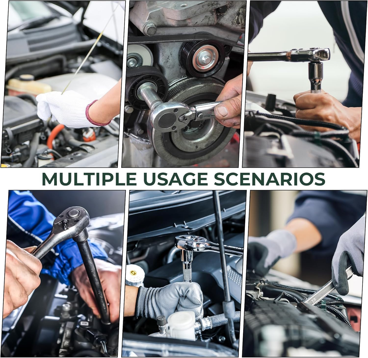 MEZOKUCEL20PCS 1/2 Inch Drive Deep Impact Socket Set Metric 8-32Mm Chrome Vanadium Cr-V 6-Point with Storage Case for Home Auto Repair & Mechanical Tasks Garage Tools image number 4