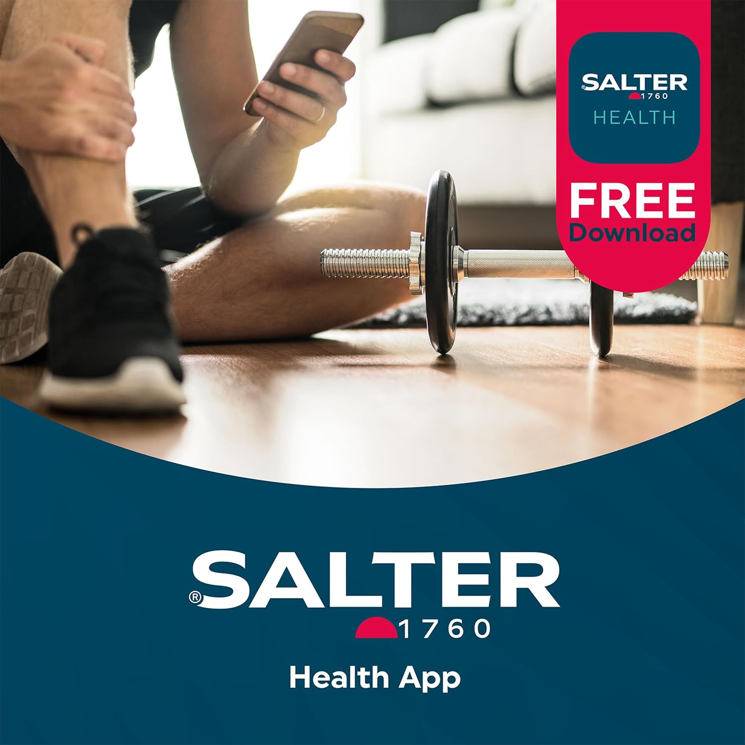 Salter Bluetooth Smart Bathroom Scale 180Kg, Black