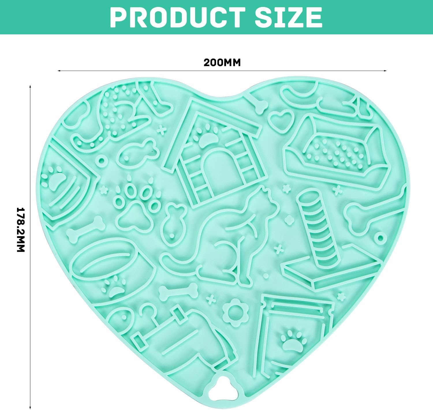 Aruicheng Lick Mat Dog Premium Lick Mat Dog Slow Feeder Dog Lick Mat with Suction Power for Relief of Dog Anxiety Cat Lick Mat Light Blue Lick Mat for Dogs image number 4