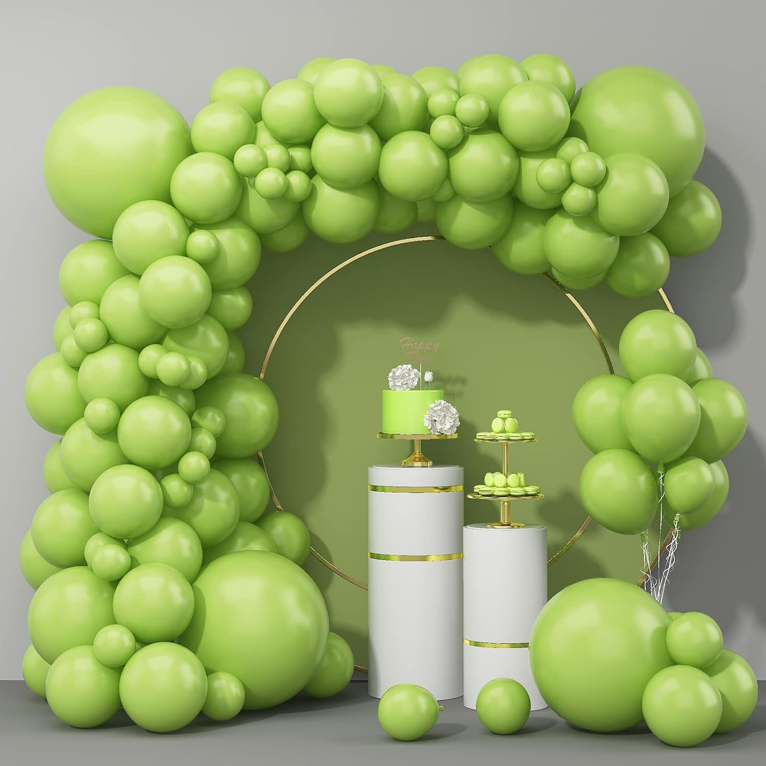 Pearl White Balloons Arch Double-Stuffed White Balloons Garland Ivory Balloon Different Sizes 18/12/10/5Inch 61Pcs Cream Beige Latex Balloons for Wedding Bridal Birthday Anniversary Decorations