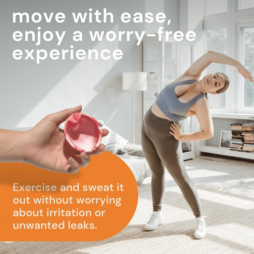 Menstrual Disc Reusable, 2-Pack Size S & L - Softer than Menstrual Cups and Can Be Used during Intimate Moments - Comfort-Fit Period Disc Set with 12 Hr Wear - 100% Medical Grade Silicone image number 4