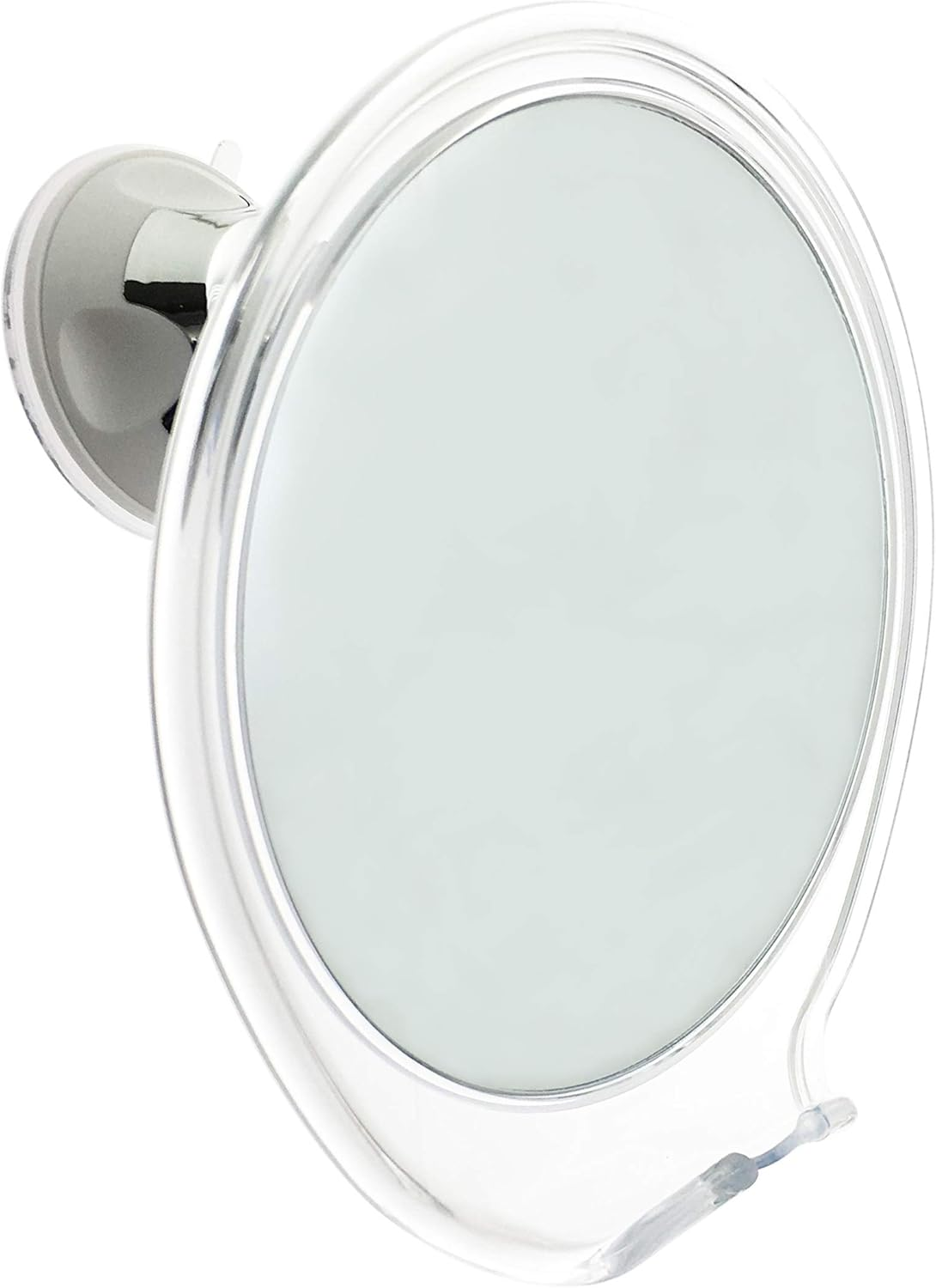 Jiben Fogless Shower Mirror with Power Locking Suction Cup, Built-In Razor Hook and 360 Degree Rotating Adjustable Arm, Personal Fog Free Bathroom Shaving Mirror (Chrome)
