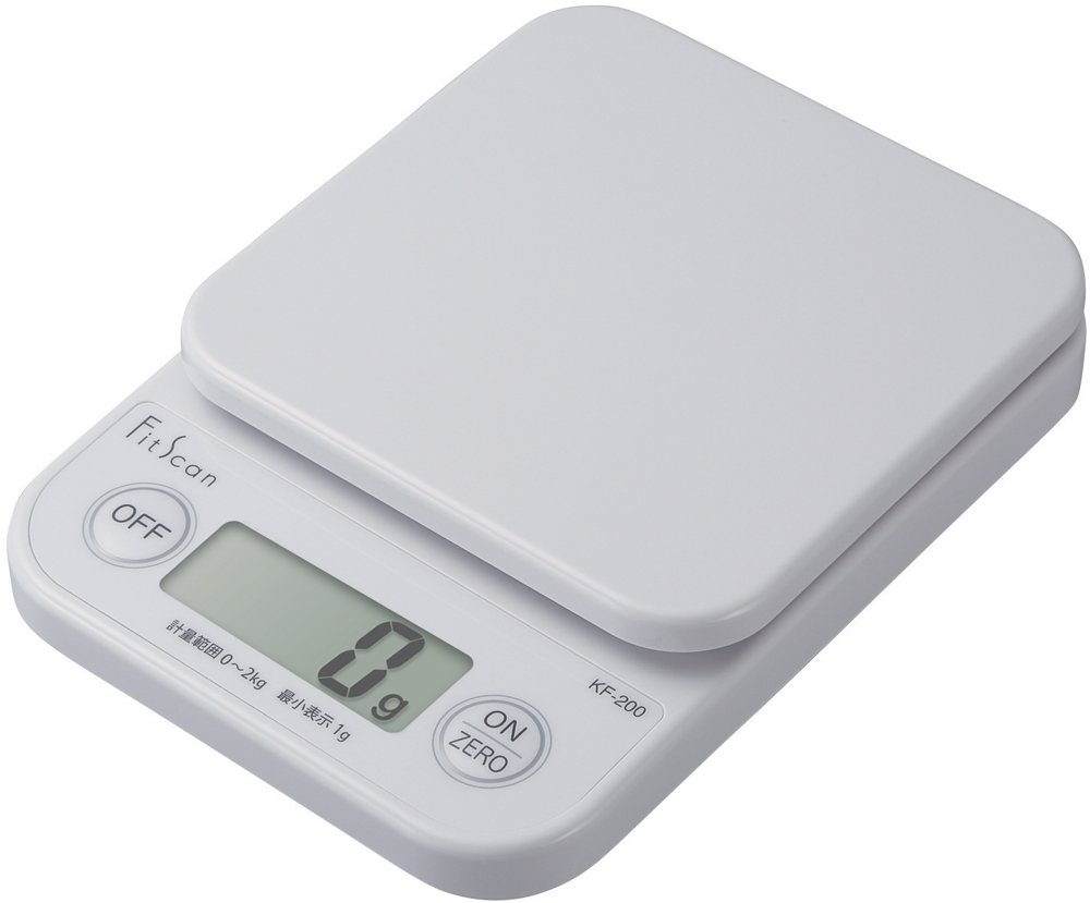 Tanita KF-200 WH Cooking Scale, 0.4 Oz (1 G) Unit, up to 4.4 Lbs (2 Kg), White, Kitchen Scale, Cooking, Digital image number 4