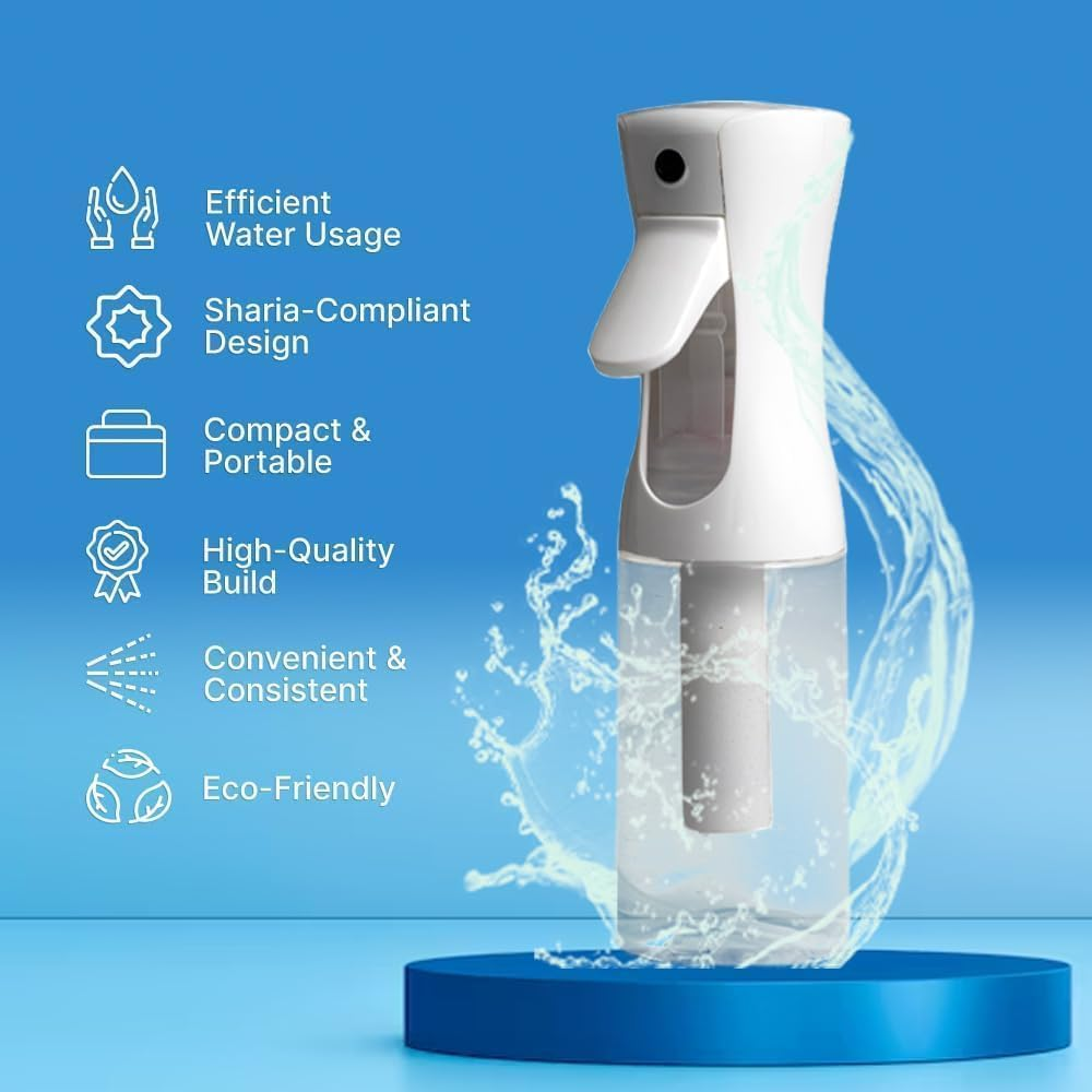 Continuous Spray Bottle &ndash; Ultra-Fine Mist Sprayer for Hair, Cleaning & Skincare | 1PCS 200Ml/6.76Oz Refillable Water Mister For, Salon, Plant Care, Pet Grooming (White, 20 * 6CM)