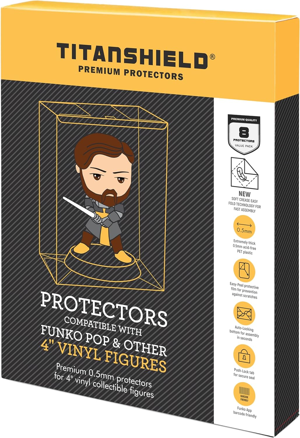 Titanshield 0.5Mm Pop Protectors Sleeve Case Compatible with Funko - 4" Inch Pop! Vinyl Figures (20 Pack) image number 5