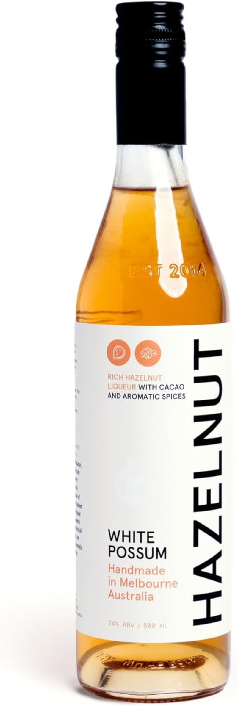 White Possum Australian Hazelnut Liqueur, Smooth & Nutty, Made with 100% Australian Grown Hazelnuts &ndash; Small-Batch & Handcrafted &ndash; 500Ml