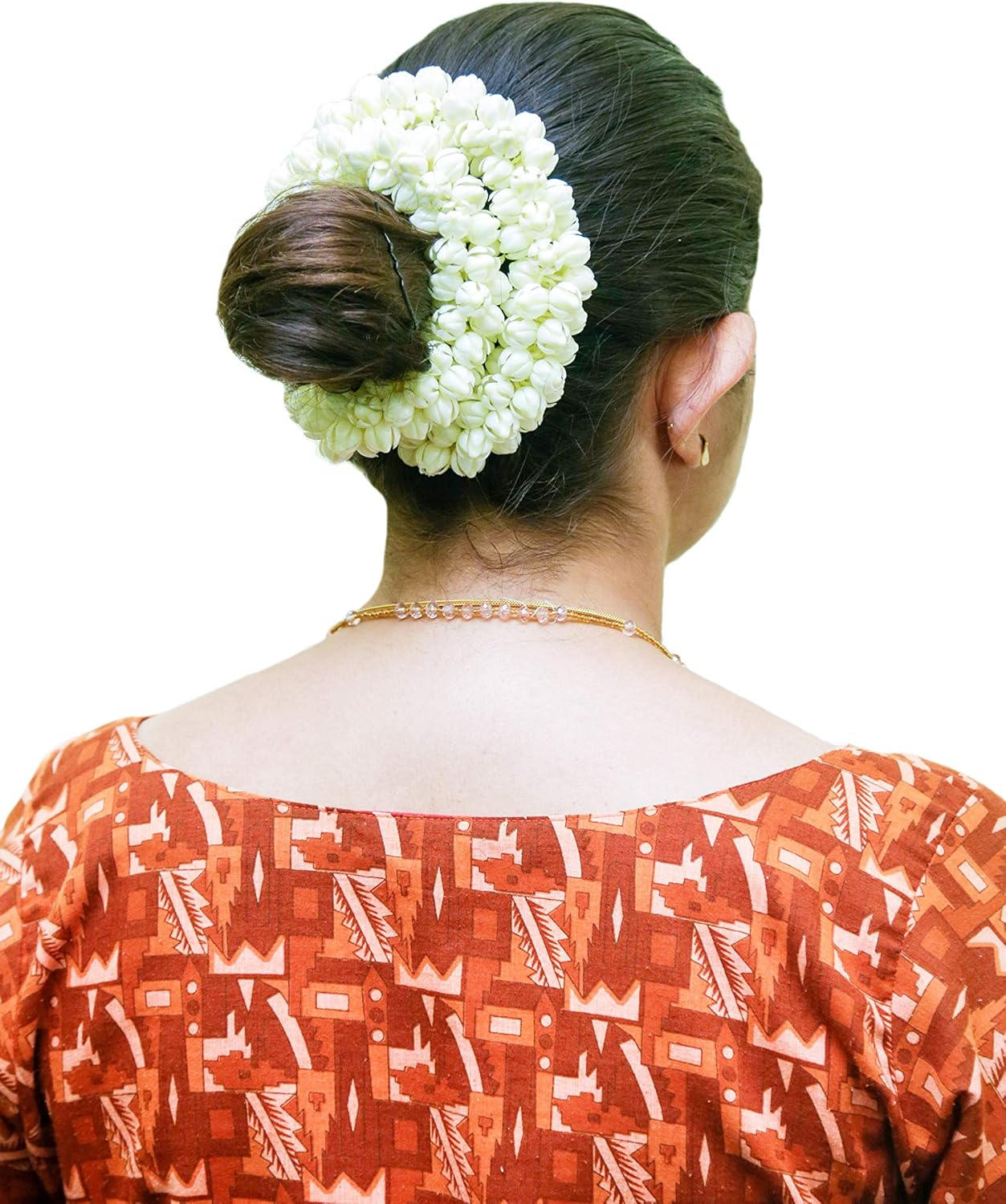 Indian Artificial Realistic Jasmine Gajra / Jasmine Garland Mullapoov Mala (85CM) with Real Jasmine Fragrance and Women Hair Accessory.By Indian Collectible