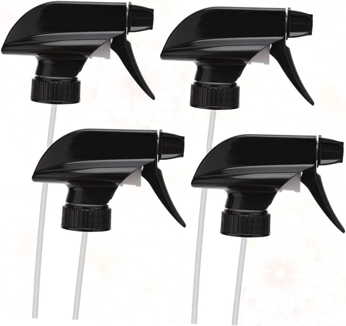 Adjustable 4Pcs Horticultural Watering Sprayer Nozzles 28-Thread Handheld Spray Gun Black, Garden Flower Nozzles Accessories for Indoor Outdoor Plant Watering image number 4