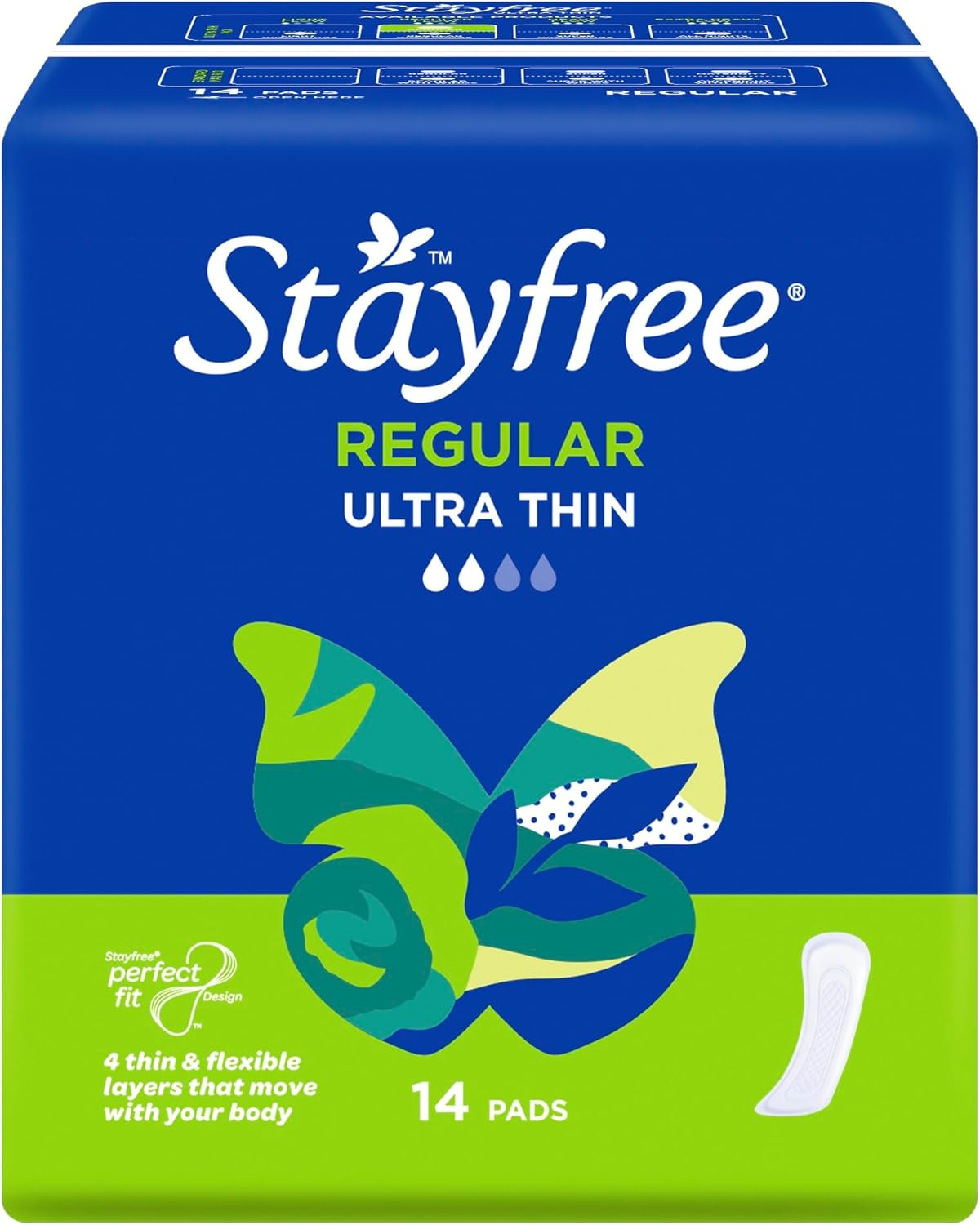 Stayfree Ultra Thin Regular Pads No Wings 14 Pack image number 2