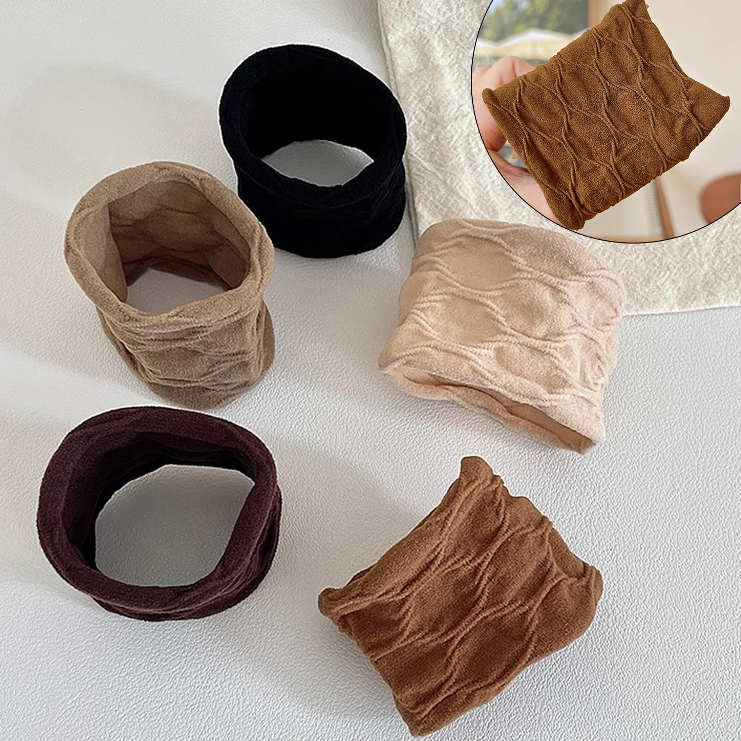 6 X Simple Headbands and 5 X Hair Rings, Non-Slip Plastic Headbands, Elastic Ponytail Hair Ropes, Tie up Hair Bands for Women, Hairstyle Decoration. image number 2