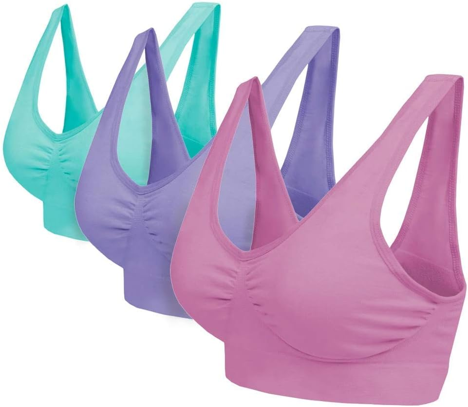 Blu Apparel Multipack Seamless Comfort Bras for Everyday Wear Non Padded No Underwire Maternity Sleep Bra