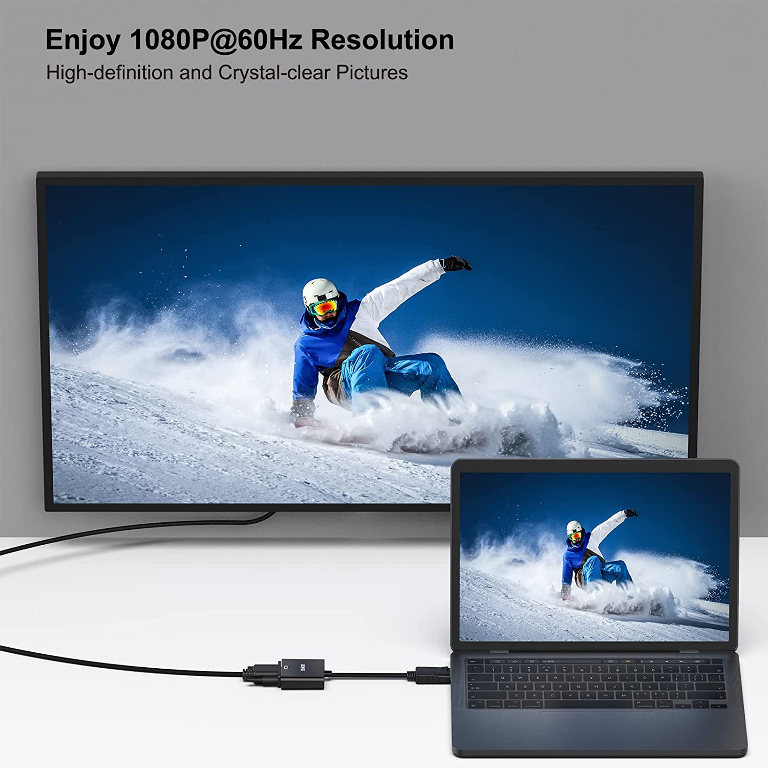 BENFEI Displayport to VGA 5 Pack,Gold-Plated Uni-Directional DP Computer to VGA Screen Adapter 1080P (Male to Female) Compatible for Lenovo, Dell, HP, ASUS image number 4