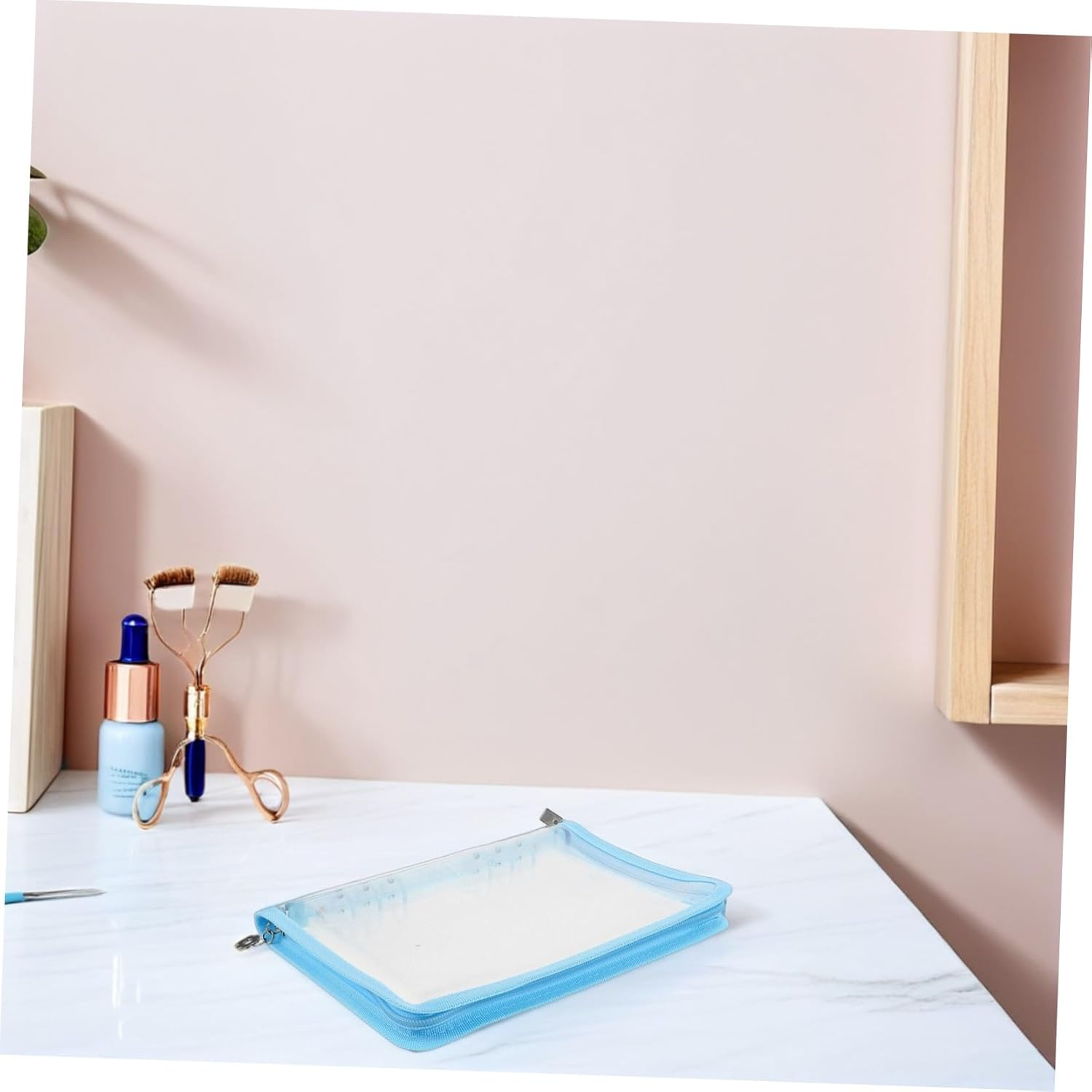 Toyvian Transparent Earring Organizer Travel Case with Lightweight Portable Jewelry Storage Book with Thick Material Space-Saving Layout for Necklaces Bracelets and Earrings image number 3