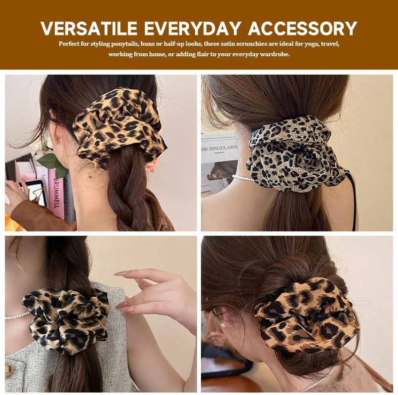 2 Piece Leopard Print Scrunchie Set image number 3