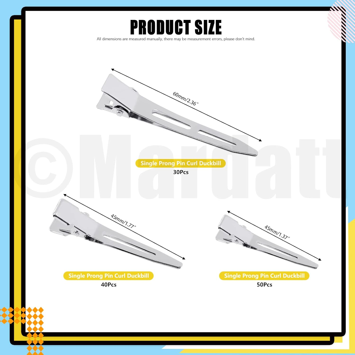 120 Pcs Alligator Hair Clips Assortment 1.3"/1.7"/2.3" Metal Single Prong Pin Curl Clip Hairdressing Barrettes Hairpin for Hair Salon, Thick Hair Roller, Styling Sectioning, Hair Bows (Silver) image number 5